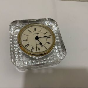 Staiger Quartz Lead Crystal Clock West Germany Movement - Crystal Made in France